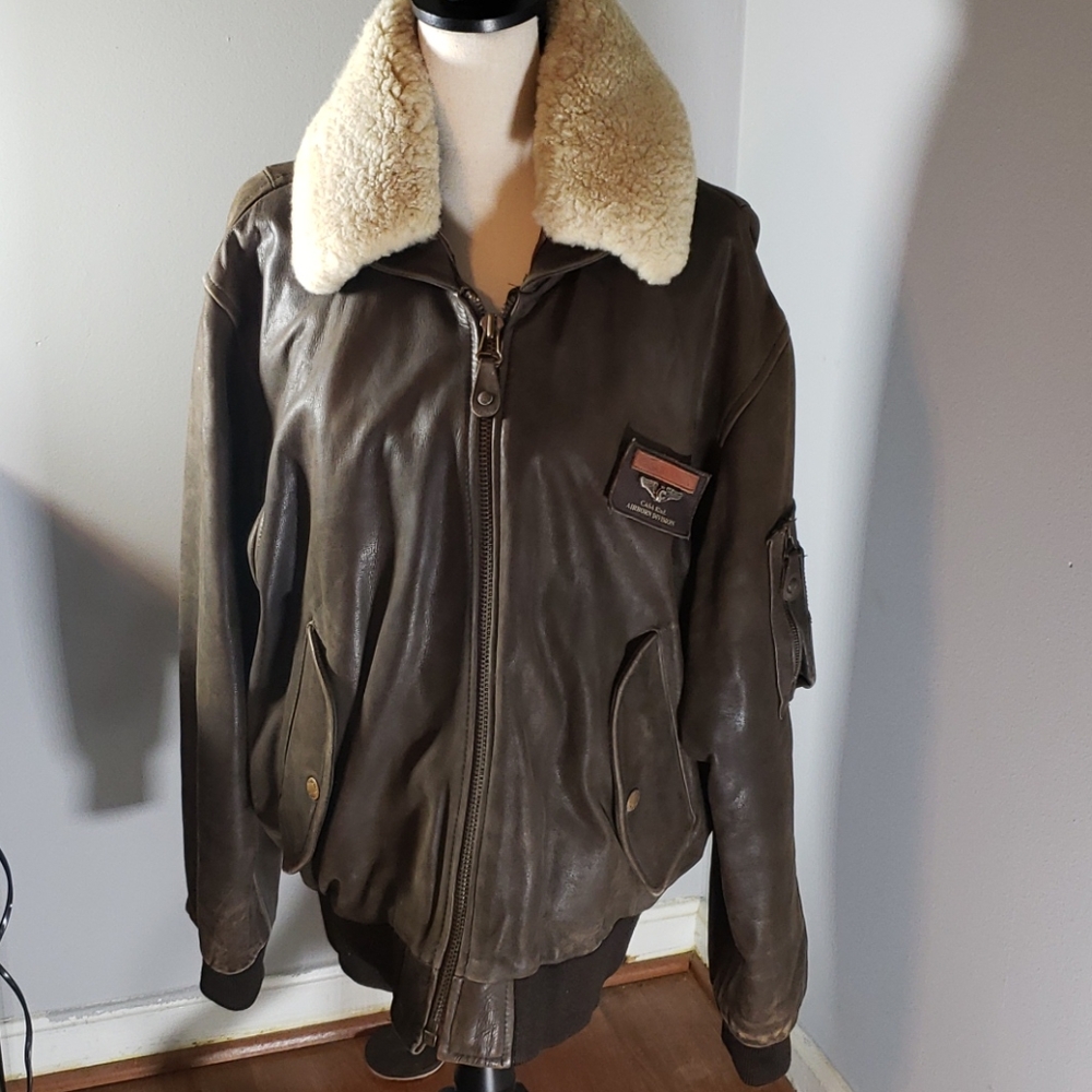Men's Damaged Brown Leather Jacket